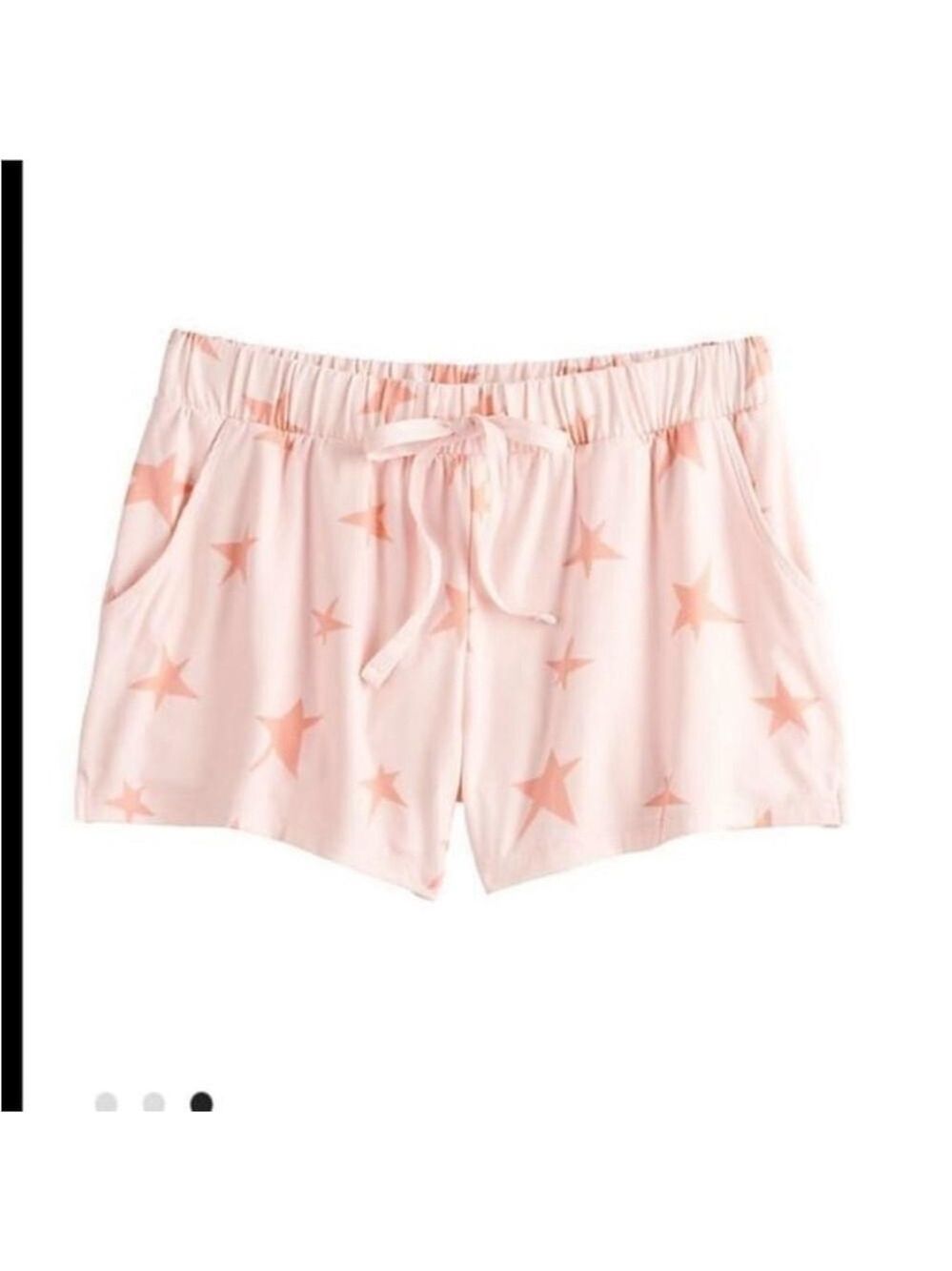 SO pajama shorts Woman's Juniors XXL pink with coral stars elastic